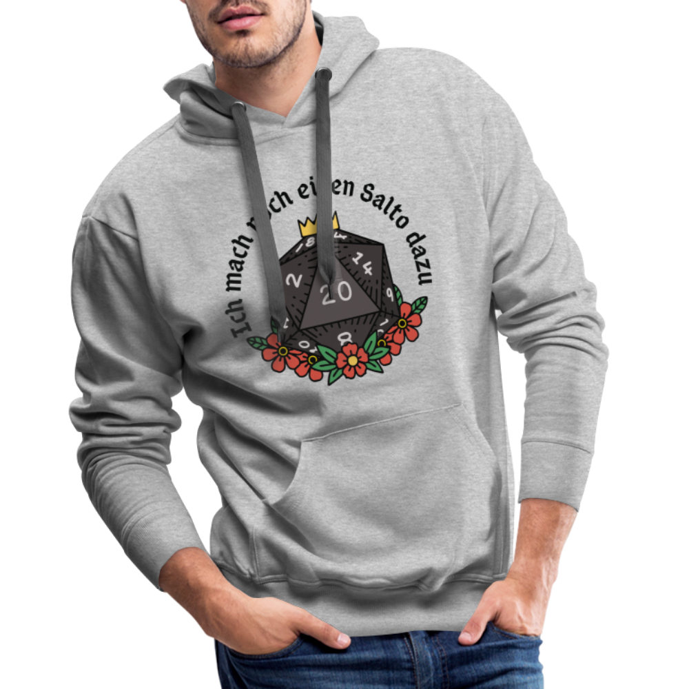 Männer Premium Hoodie "Ich mach noch einen Salto dazu 20" - Grau meliert