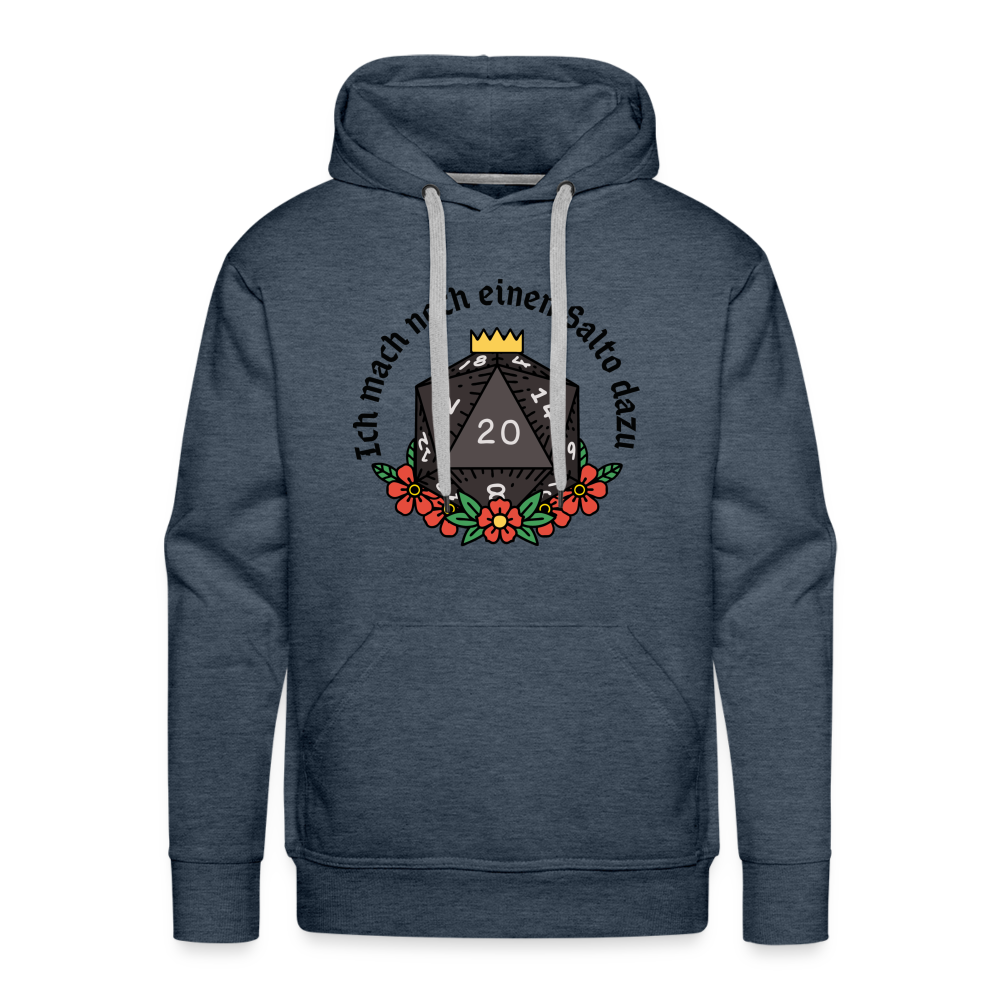 Männer Premium Hoodie "Ich mach noch einen Salto dazu 20" - Jeansblau