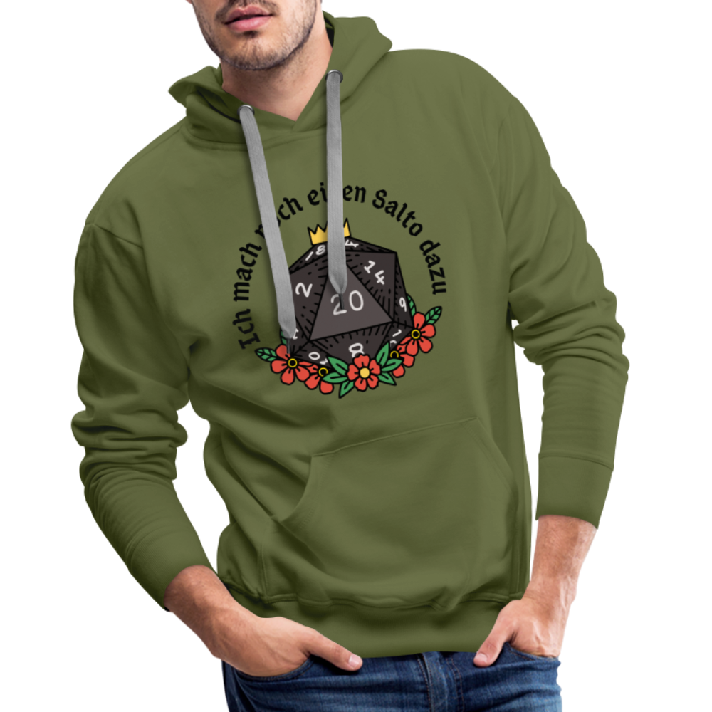 Männer Premium Hoodie "Ich mach noch einen Salto dazu 20" - Olivgrün