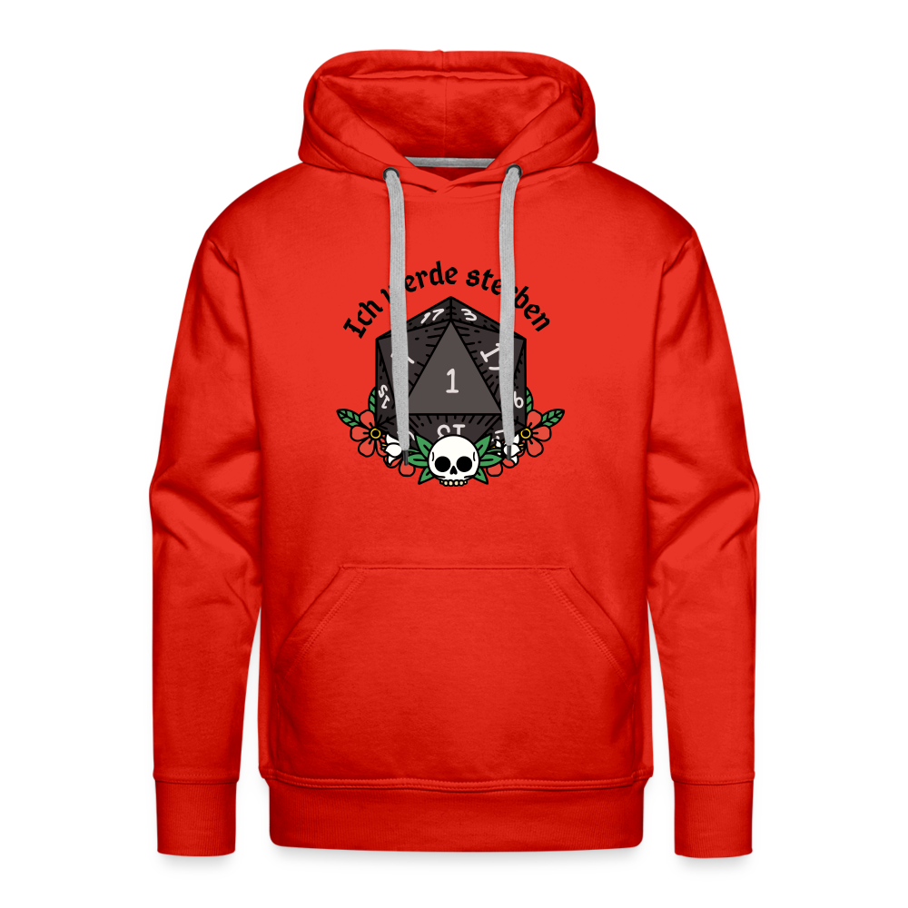 Men’s Premium Hoodie "Ich werde sterben 1" - Rot