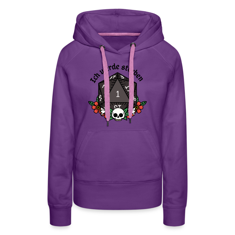 Frauen Premium Hoodie "Ich werde sterben 1" - Purple