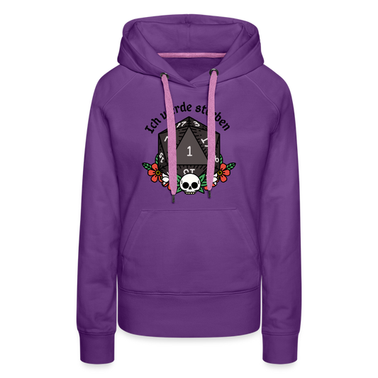 Frauen Premium Hoodie "Ich werde sterben 1" - Purple