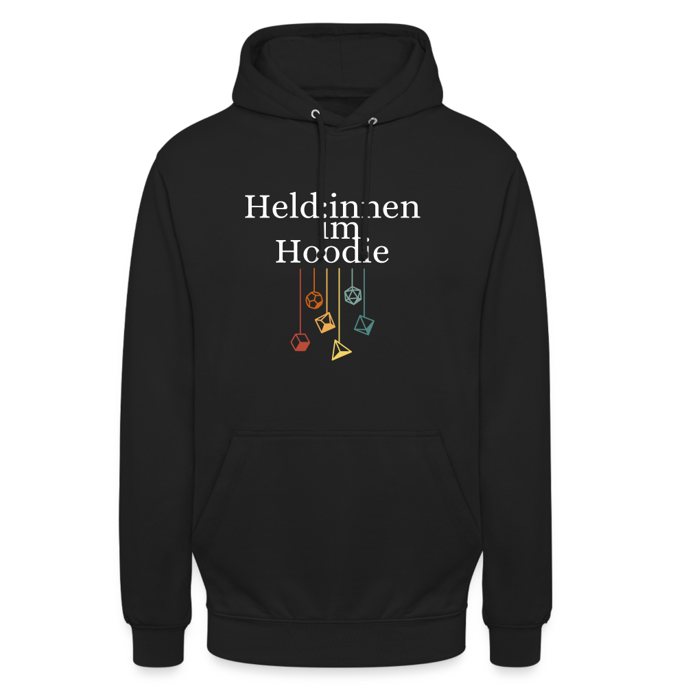 Unisex Hoodie Held:innen im Hoodie weiß - Schwarz