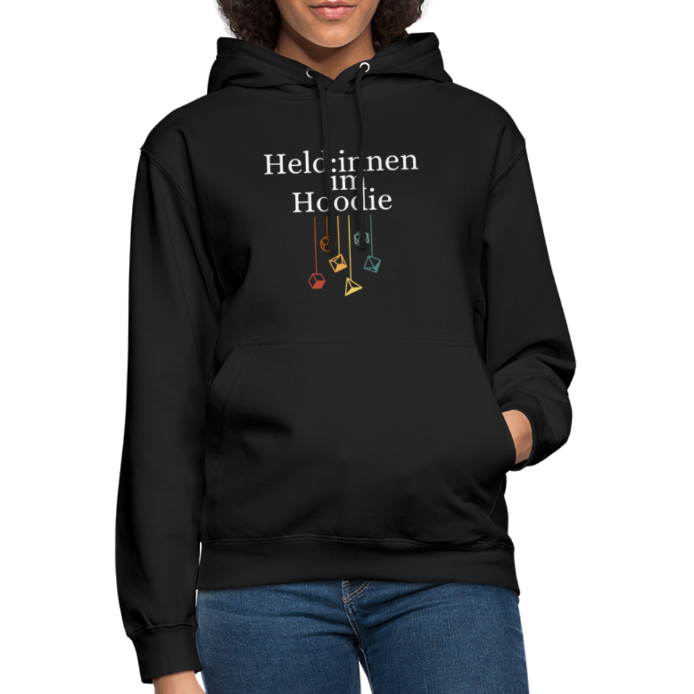 Unisex Hoodie Held:innen im Hoodie weiß - Schwarz