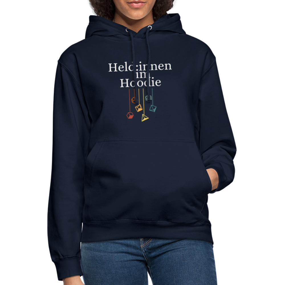 Unisex Hoodie Held:innen im Hoodie weiß - Navy