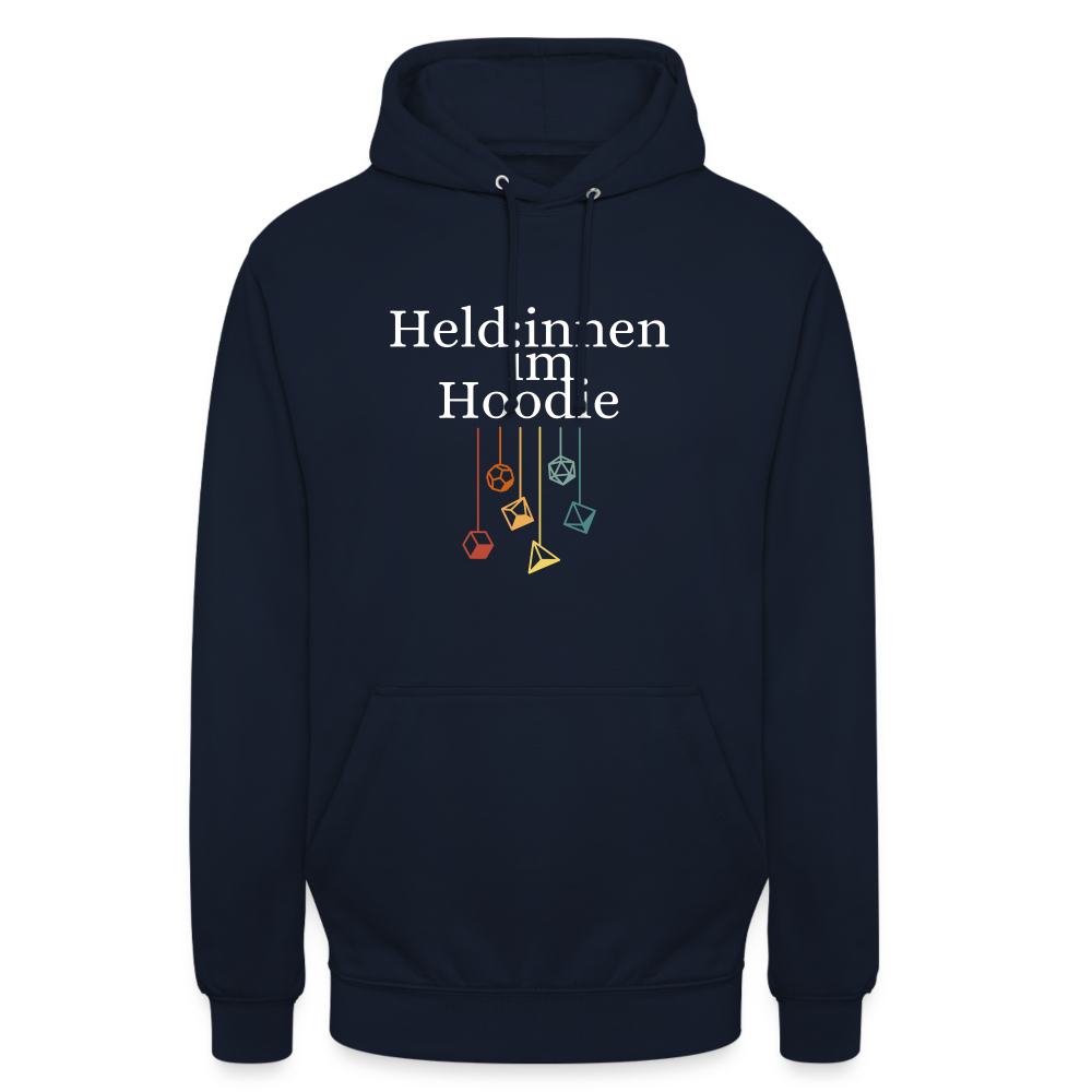 Unisex Hoodie Held:innen im Hoodie weiß - Navy
