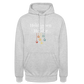 Unisex Hoodie Held:innen im Hoodie weiß - Hellgrau meliert