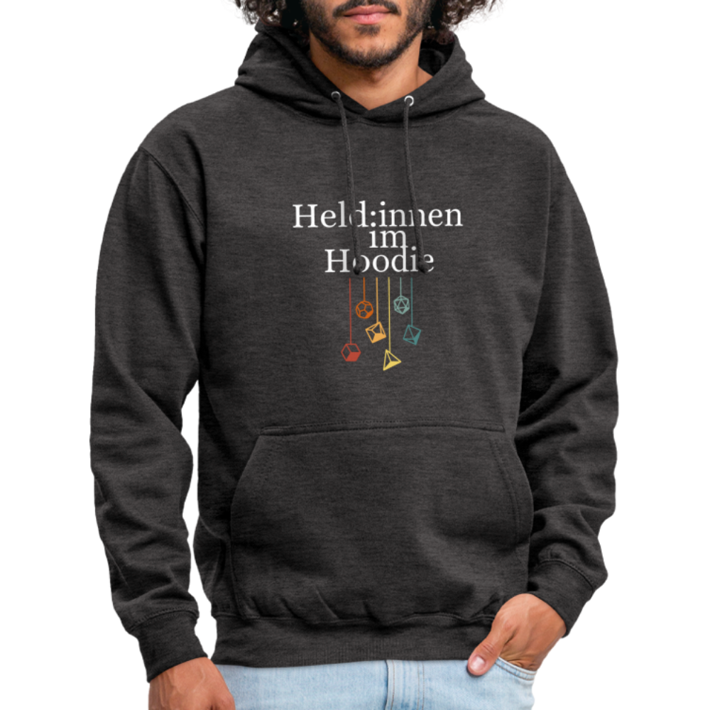 Unisex Hoodie Held:innen im Hoodie weiß - Anthrazit