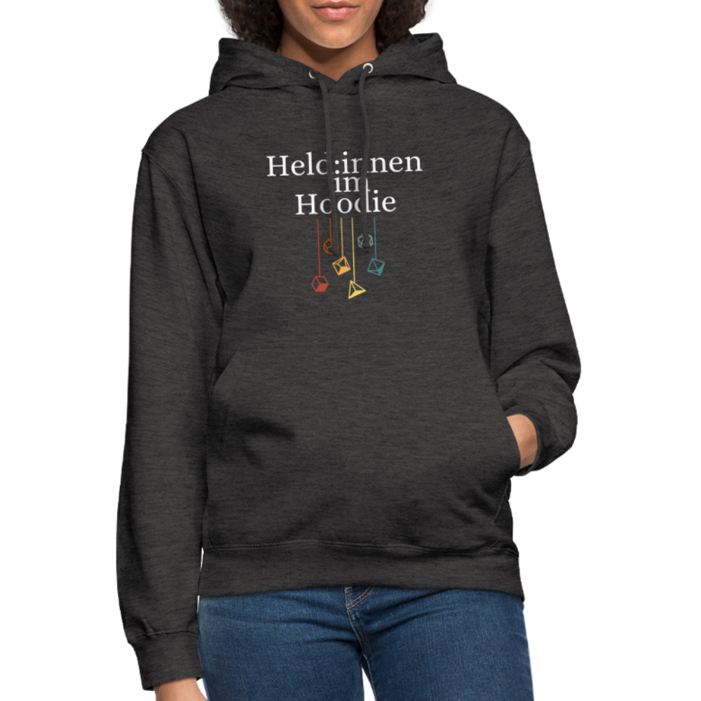 Unisex Hoodie Held:innen im Hoodie weiß - Anthrazit