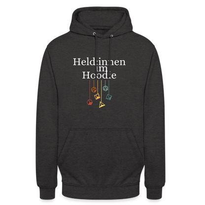 Unisex Hoodie Held:innen im Hoodie weiß - Anthrazit
