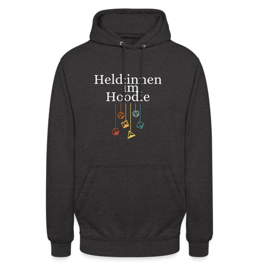 Unisex Hoodie Held:innen im Hoodie weiß - Anthrazit