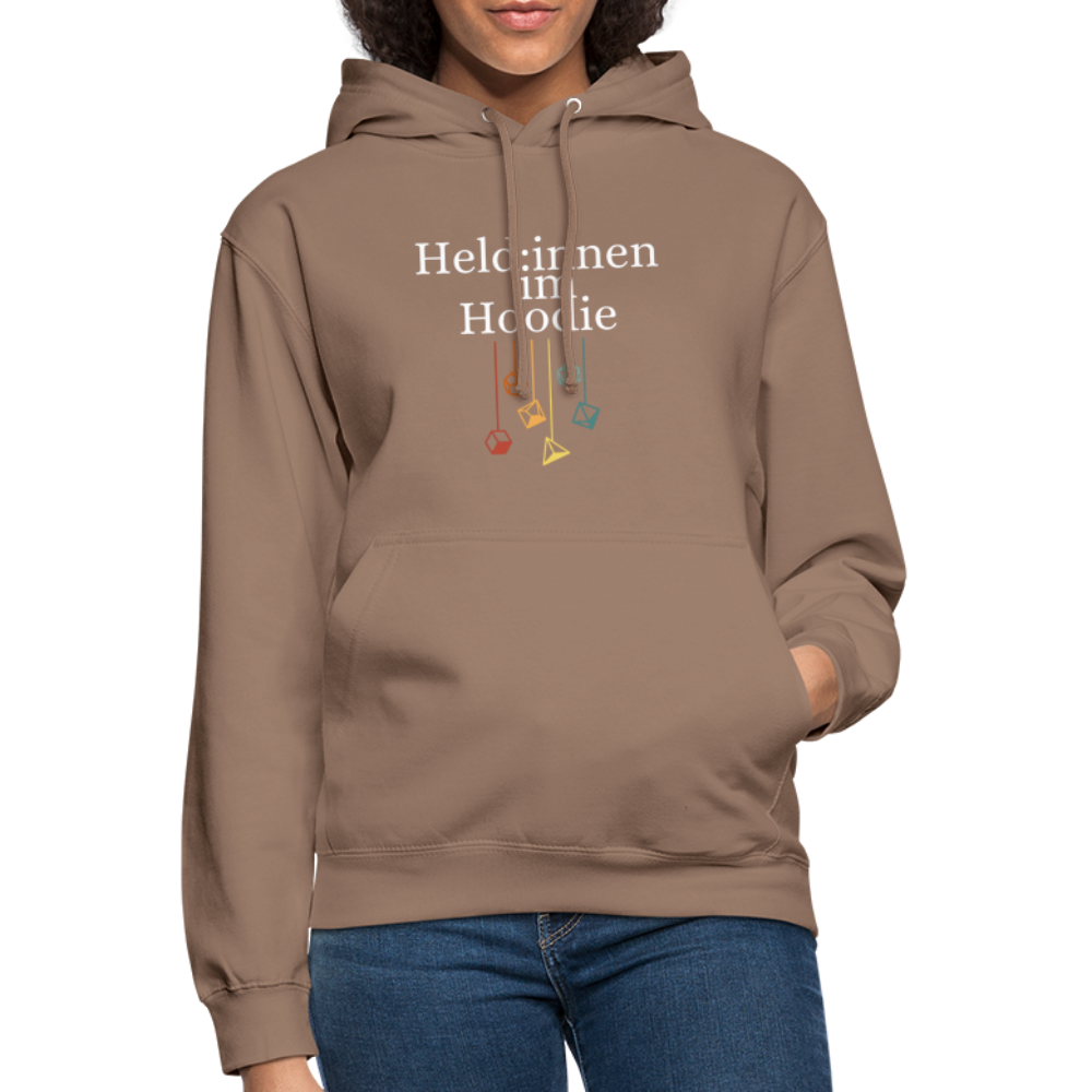 Unisex Hoodie Held:innen im Hoodie weiß - Mokka