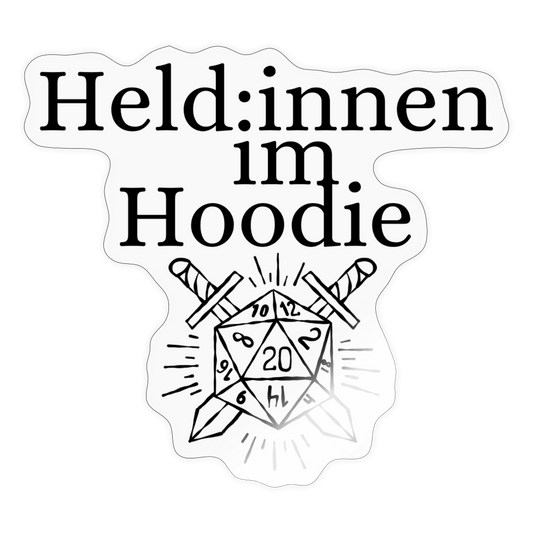 Held:innen im Hoodie - Transparent glänzend