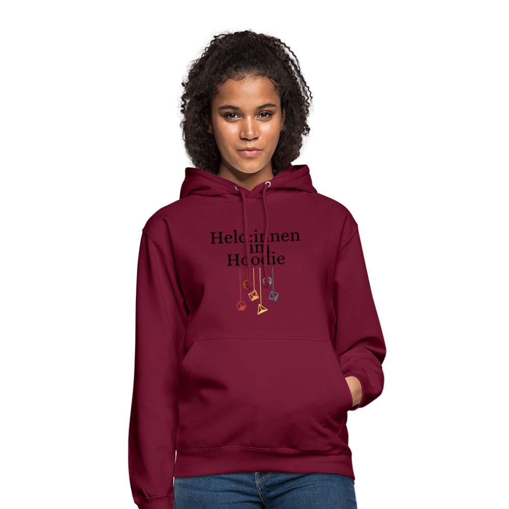Unisex Hoodie Held:innen im Hoodie Würfel - Bordeaux
