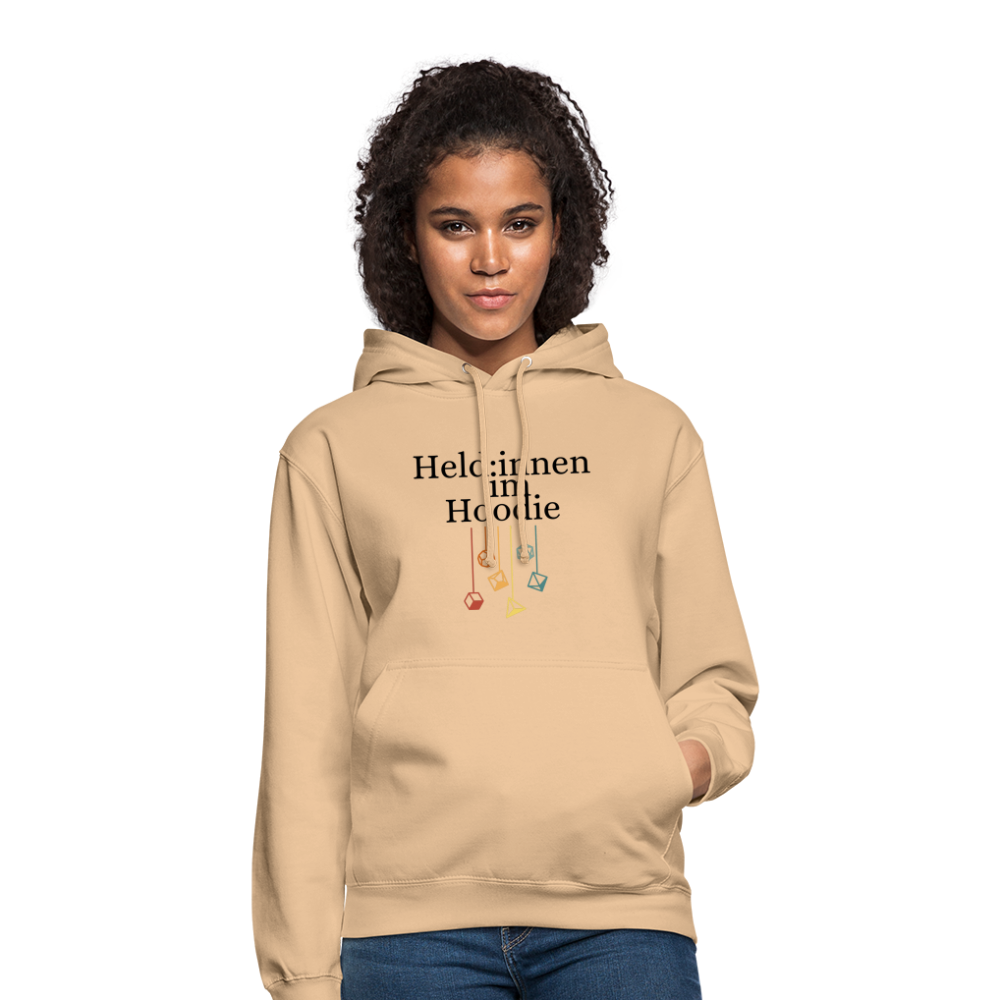 Unisex Hoodie Held:innen im Hoodie Würfel - Beige
