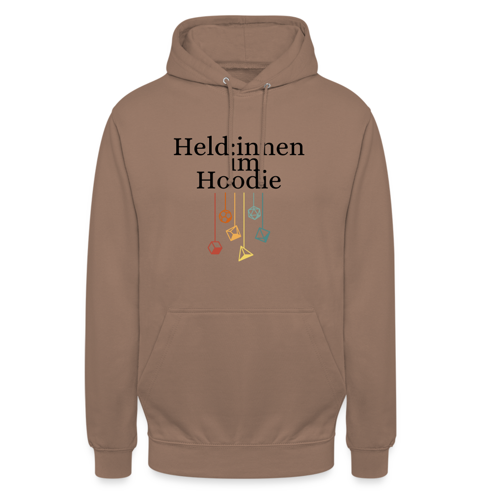 Unisex Hoodie Held:innen im Hoodie Würfel - Mokka
