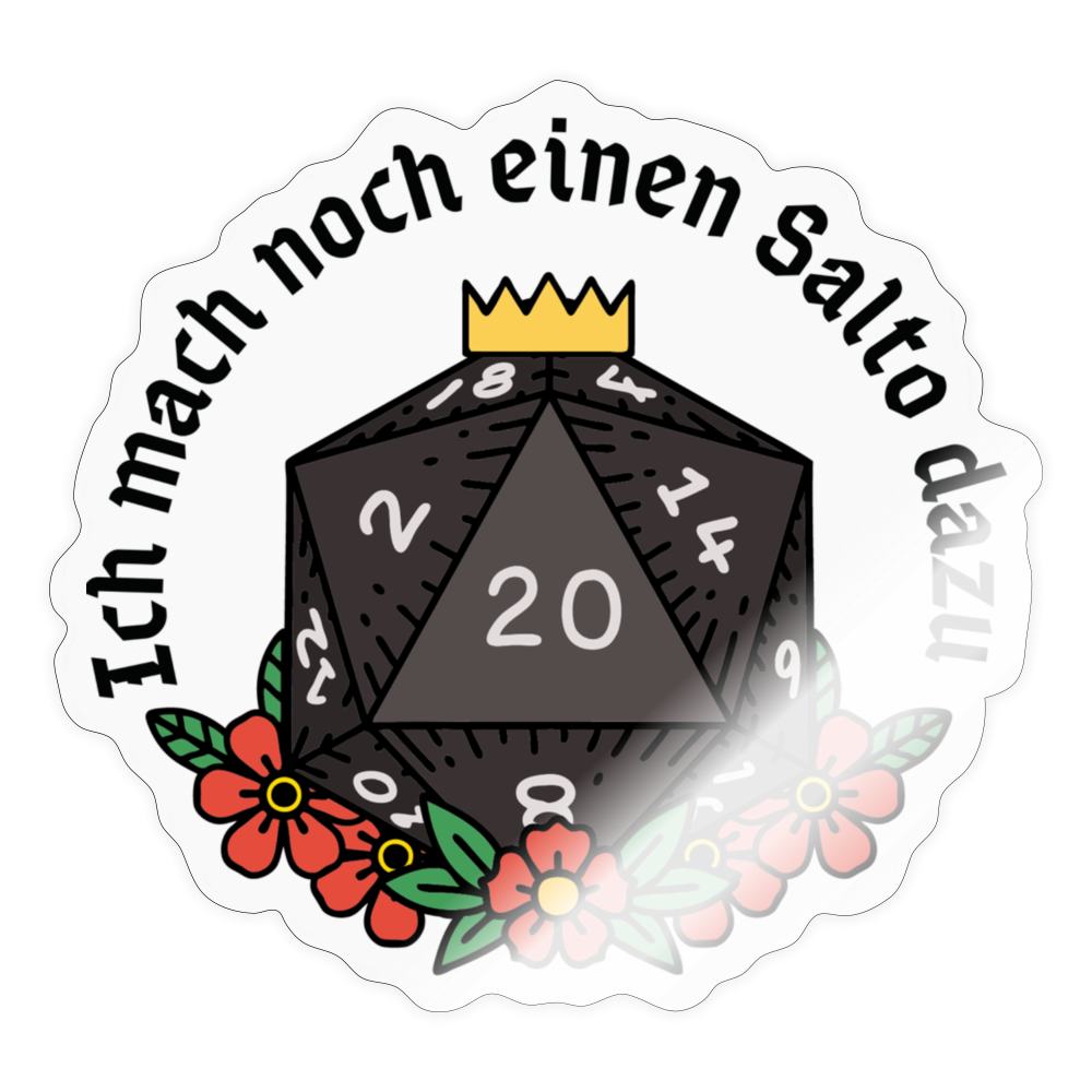 Sticker "Ich mach einen Salto dazu 20" - Transparent glänzend
