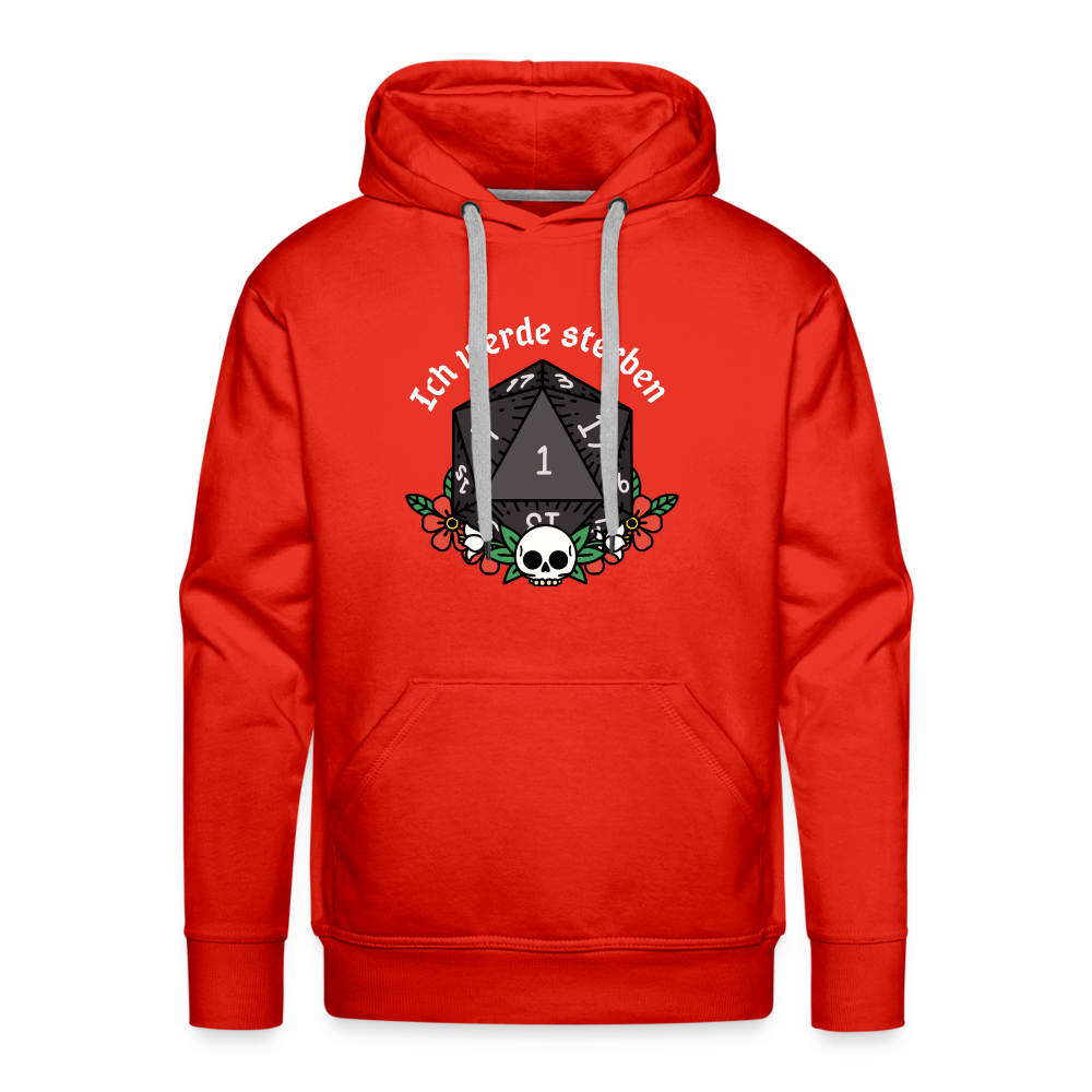 Men’s Premium Hoodie "Ich werde sterben 1" - Rot