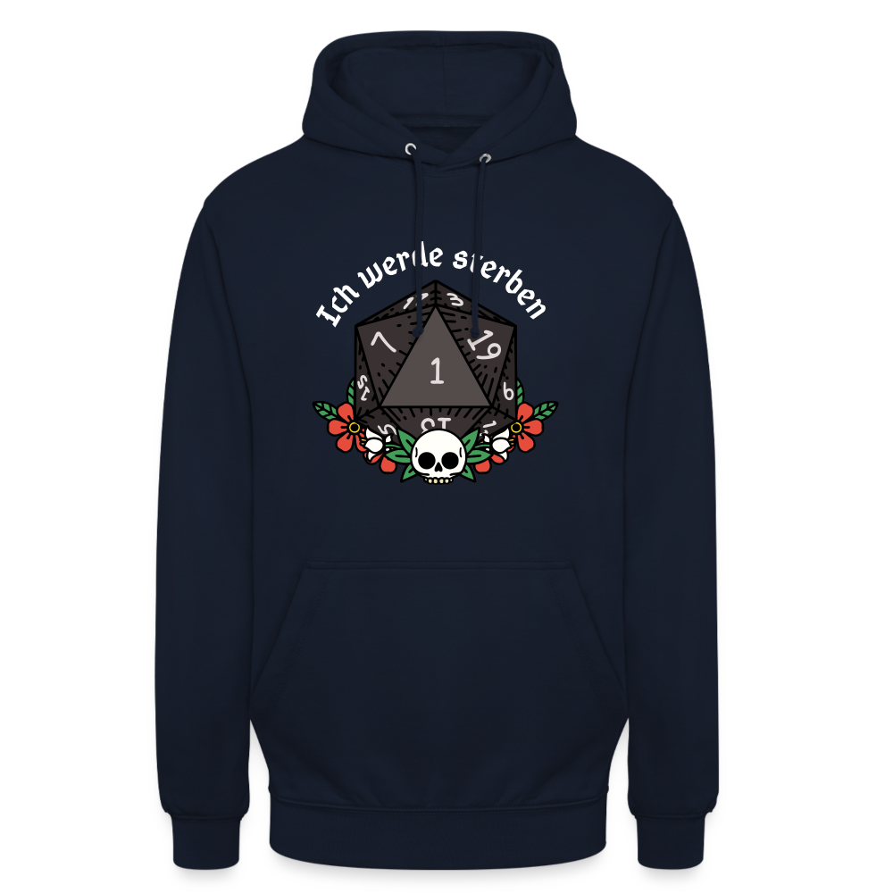 Unisex Hoodie "Ich werde sterben 1" - Navy