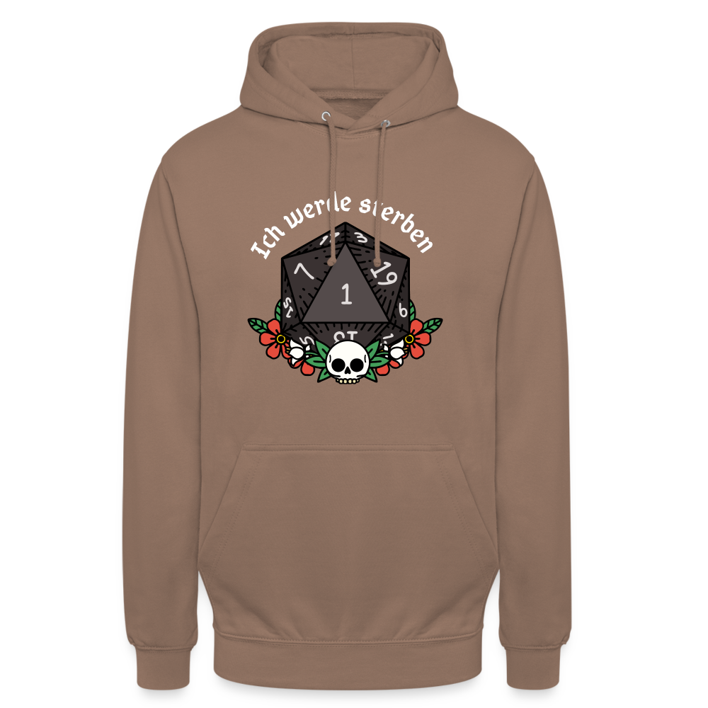 Unisex Hoodie "Ich werde sterben 1" - Mokka