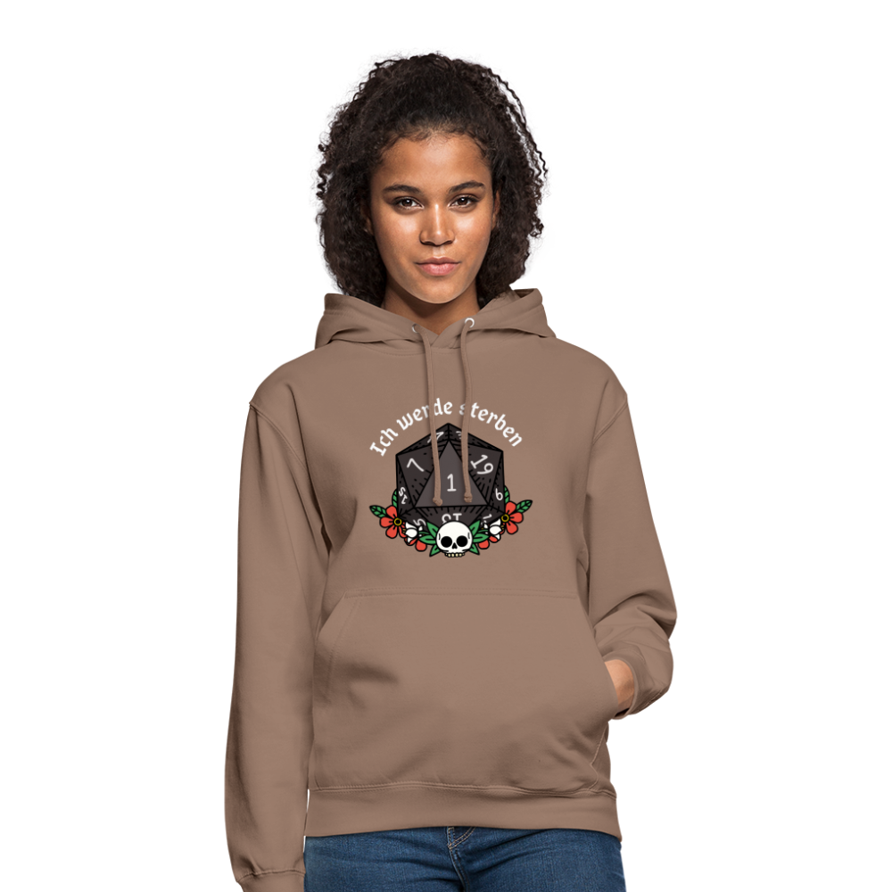 Unisex Hoodie "Ich werde sterben 1" - Mokka
