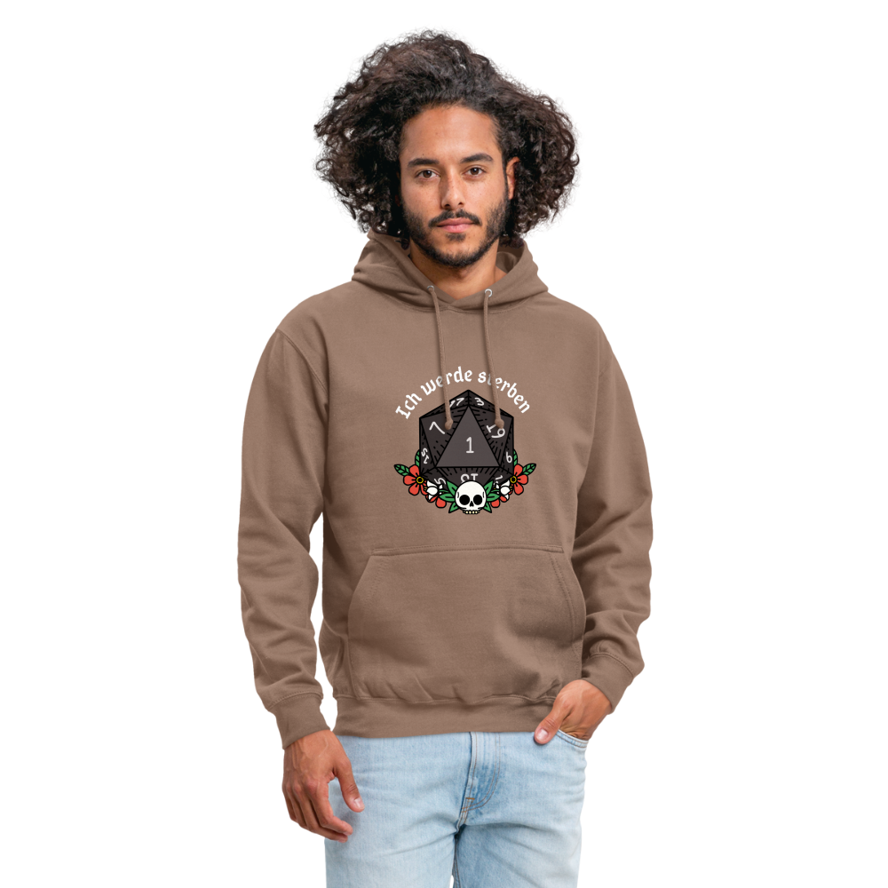 Unisex Hoodie "Ich werde sterben 1" - Mokka