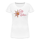 Frauen Premium Bio T-Shirt Rote Fäden - weiß