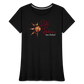 Frauen Premium Bio T-Shirt Rote Fäden - Schwarz