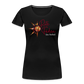 Frauen Premium Bio T-Shirt Rote Fäden - Schwarz