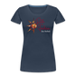 Frauen Premium Bio T-Shirt Rote Fäden - Navy