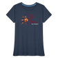 Frauen Premium Bio T-Shirt Rote Fäden - Navy