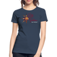 Frauen Premium Bio T-Shirt Rote Fäden - Navy