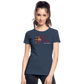 Frauen Premium Bio T-Shirt Rote Fäden - Navy