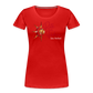 Frauen Premium Bio T-Shirt Rote Fäden - Rot