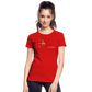 Frauen Premium Bio T-Shirt Rote Fäden - Rot