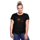 Frauen Oversize T-Shirt Rote Fäden - Schwarz