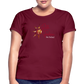 Frauen Oversize T-Shirt Rote Fäden - Bordeaux