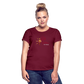Frauen Oversize T-Shirt Rote Fäden - Bordeaux