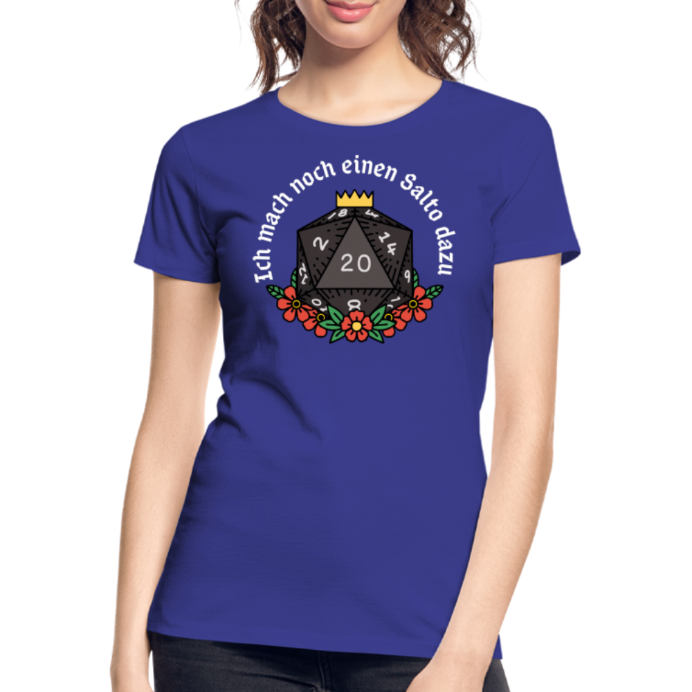 Frauen Premium Bio T-Shirt "Ich mach noch einen Salto dazu 20" - Königsblau