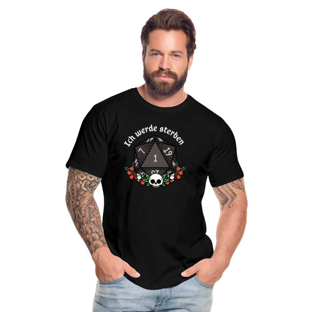 Männer Premium Bio T-Shirt "Ich werde sterben1" - Schwarz