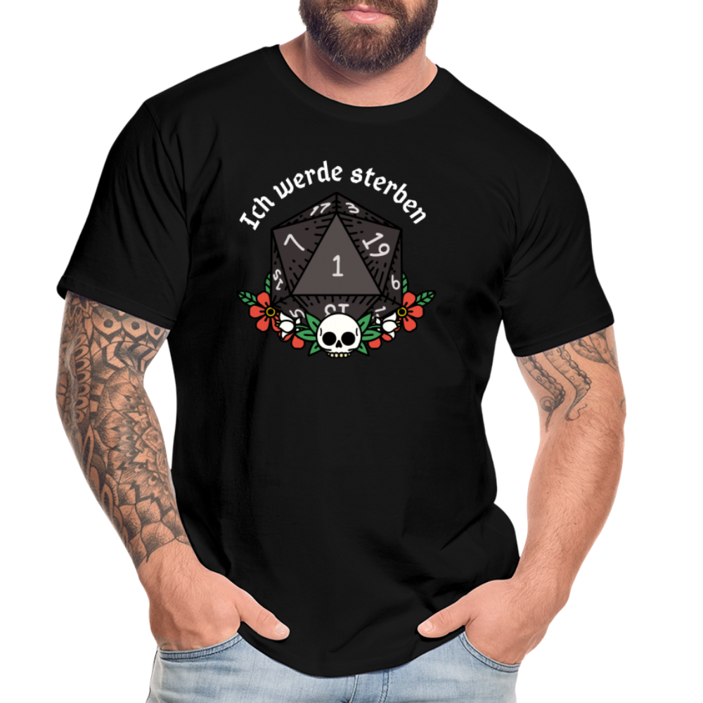 Männer Premium Bio T-Shirt "Ich werde sterben1" - Schwarz