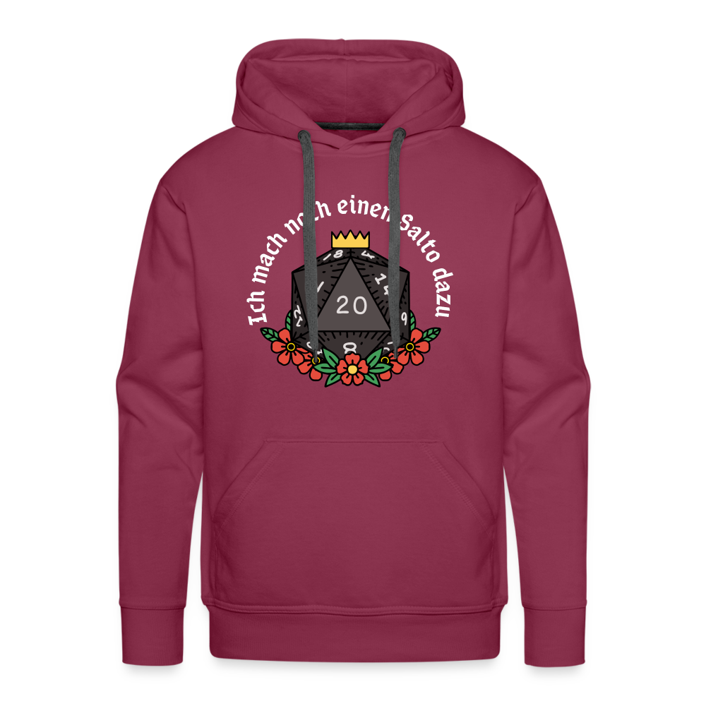 Männer Premium Hoodie "Ich mach noch einen Salto dazu 20" - Bordeaux