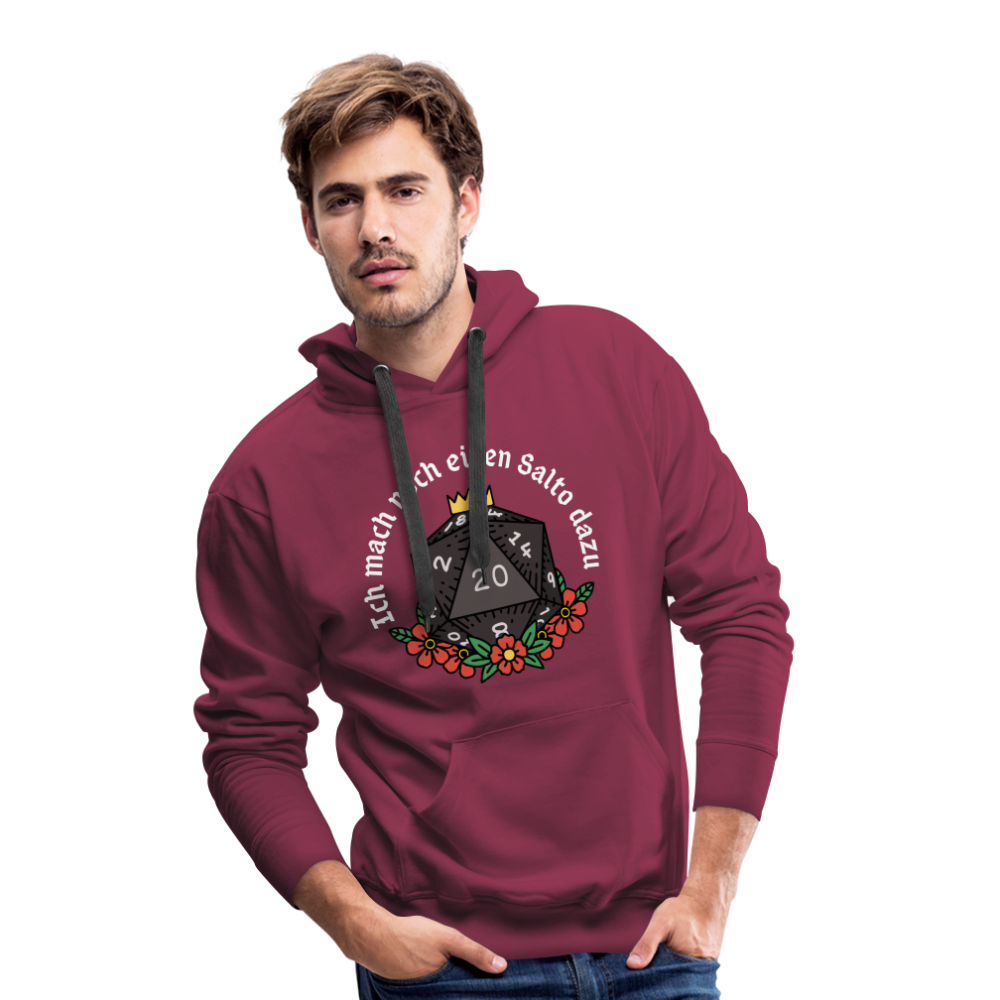 Männer Premium Hoodie "Ich mach noch einen Salto dazu 20" - Bordeaux