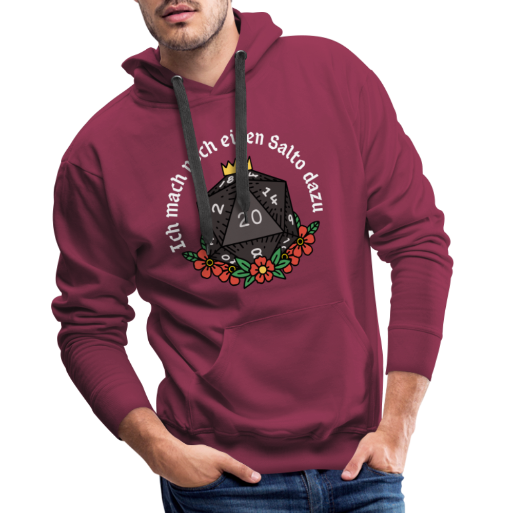 Männer Premium Hoodie "Ich mach noch einen Salto dazu 20" - Bordeaux