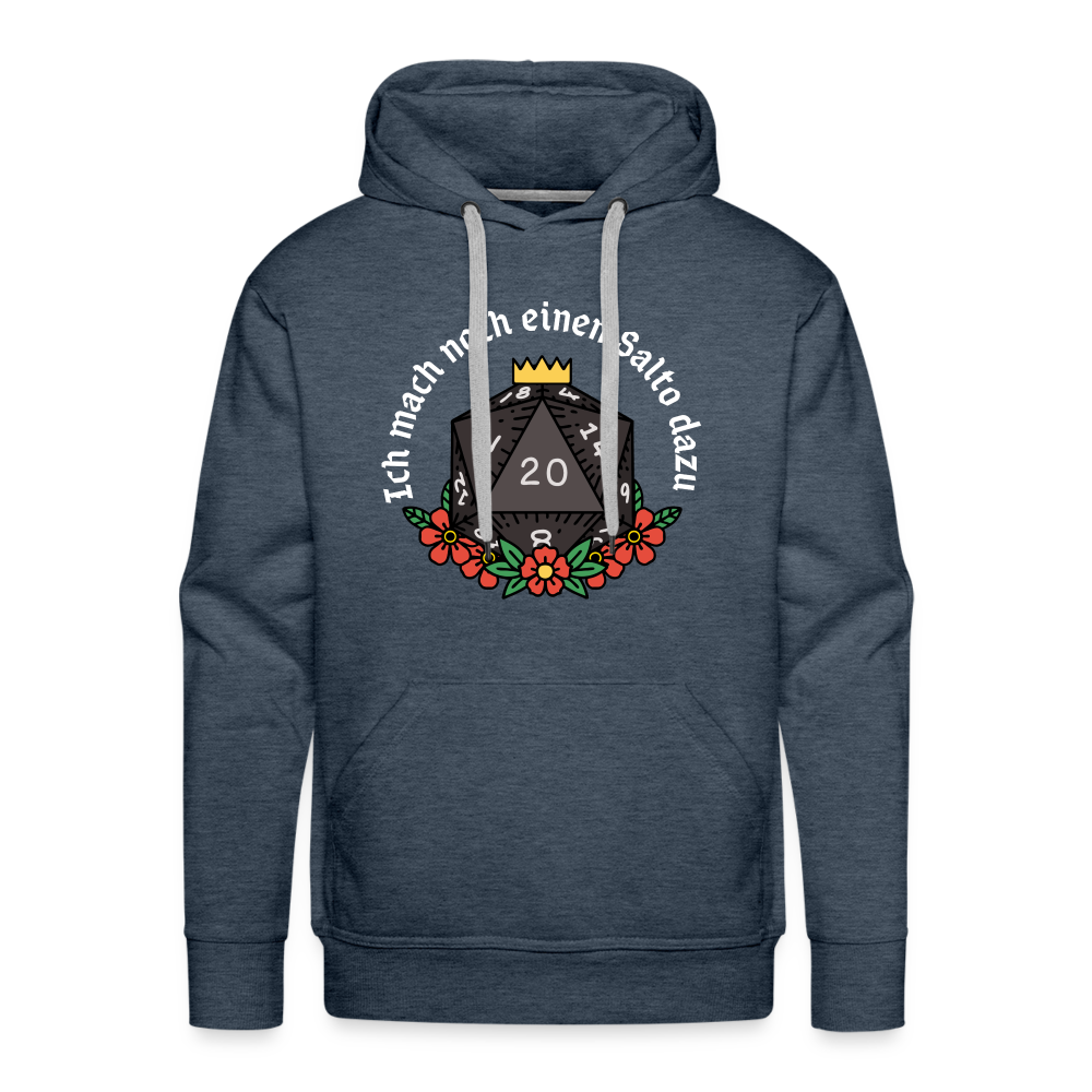 Männer Premium Hoodie "Ich mach noch einen Salto dazu 20" - Jeansblau