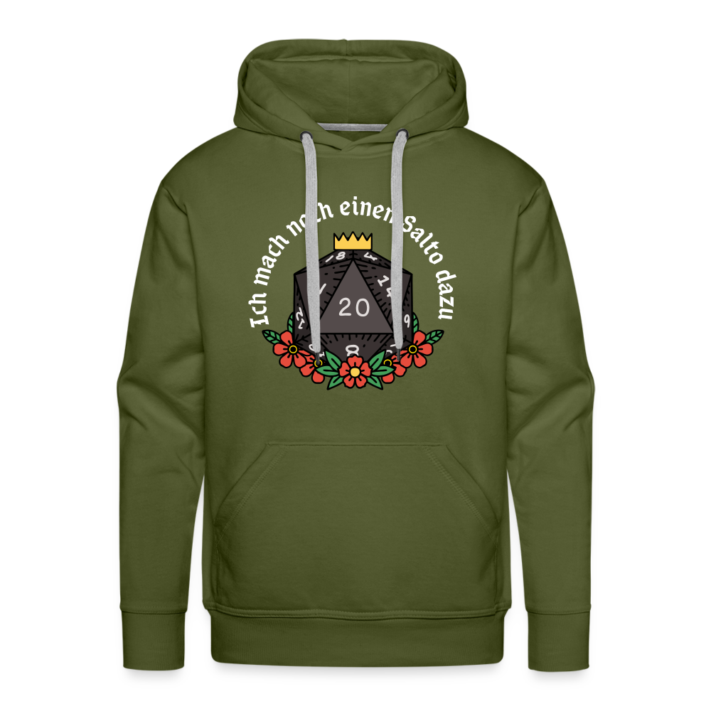 Männer Premium Hoodie "Ich mach noch einen Salto dazu 20" - Olivgrün