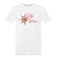 Männer Premium Bio T-Shirt Rote Fäden - weiß