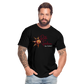 Männer Premium Bio T-Shirt Rote Fäden - Schwarz