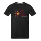 Männer Premium Bio T-Shirt Rote Fäden - Schwarz