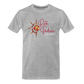 Männer Premium Bio T-Shirt Rote Fäden - Grau meliert